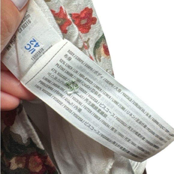 Abercrombie & Fitch Linen Blend Floral Button Front Maxi Dress XS Summer Boho - Picture 8 of 11